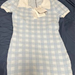 Alexander Wang Towel Gingham Polo Dress